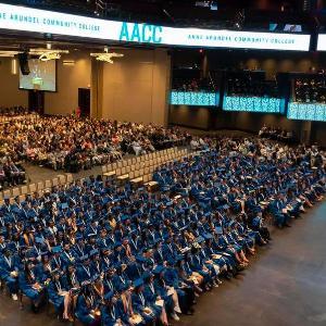 AACC graduates and guests inside the Event Center at Maryland LIVE.