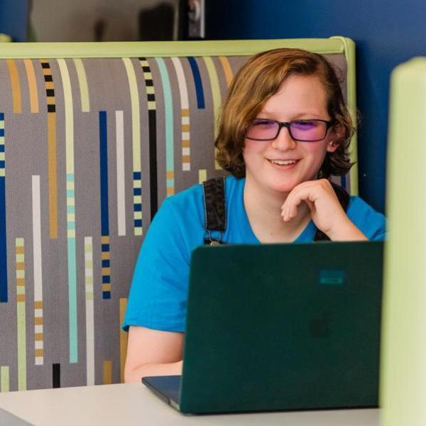 Students studying inside the Nook inside the CRSC.